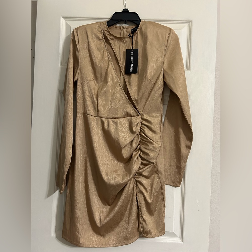 Pretty little thing Gold dress